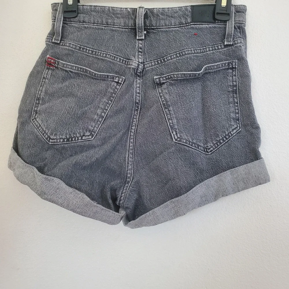 BDG Urban Outfitters Gray Denim High Rise Stretch Roll Hem Shorts Jorts Size 27